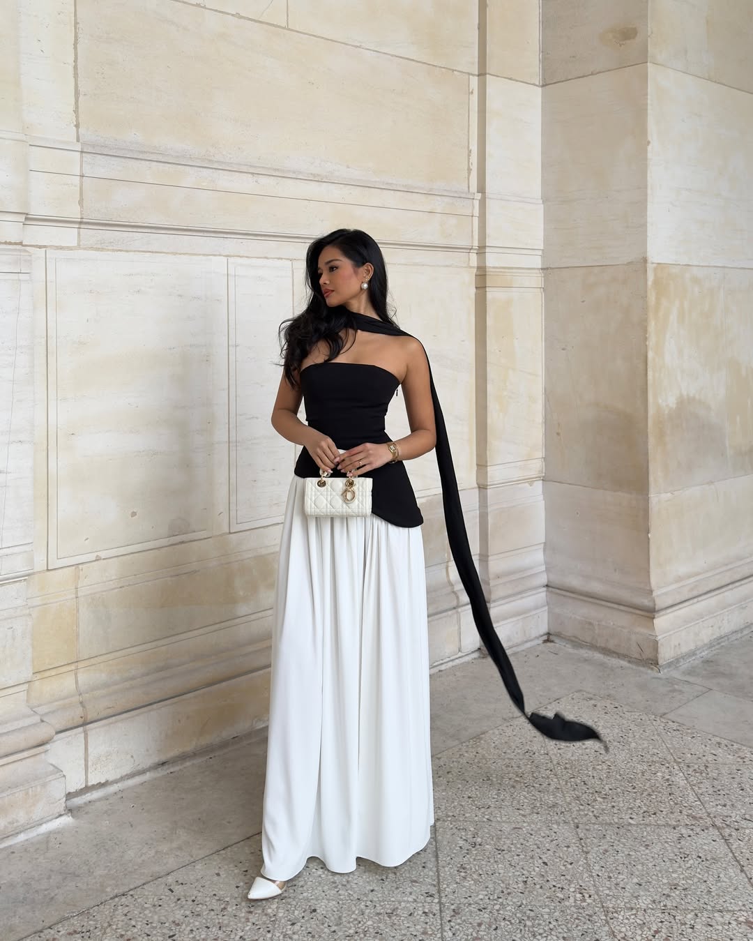 Lucinda | Women's Strapless Maxi Wedding Guest Dress with Scarf