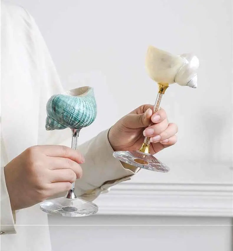 Galaxy Conch Shell Wine Glass.