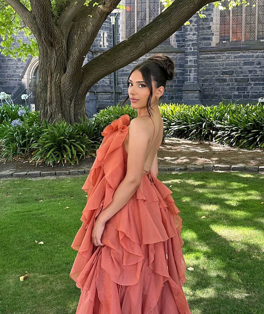 Bellina | Women's Sleeveless Layers Ruffles Maxi Prom Dress