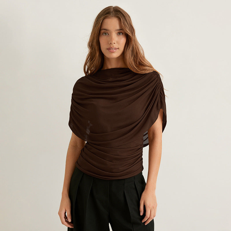 Mariene Scarf Draped Tee