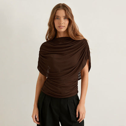 Mariene Scarf Draped Tee