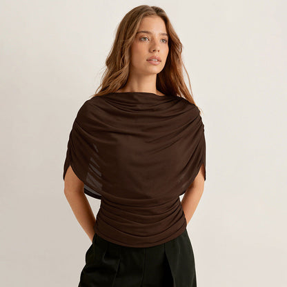 Mariene Scarf Draped Tee