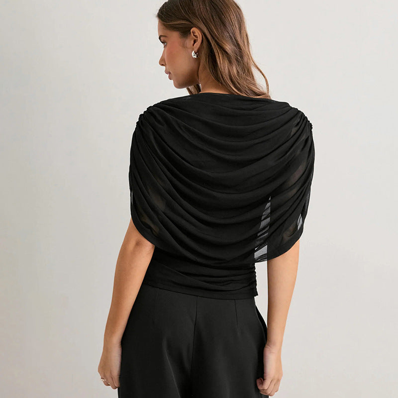 Mariene Scarf Draped Tee