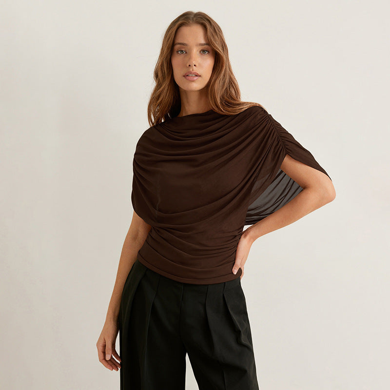 Mariene Scarf Draped Tee