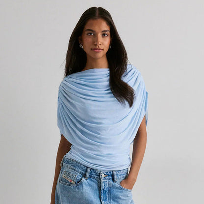 Mariene Scarf Draped Tee