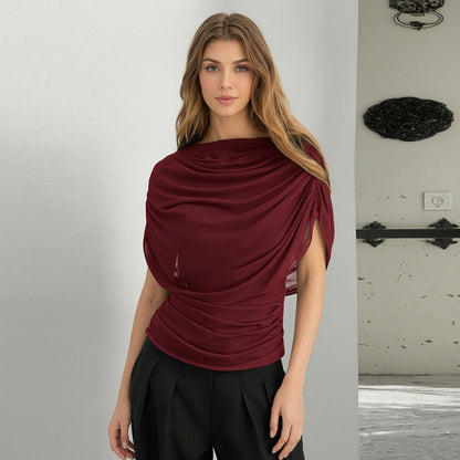 Mariene Scarf Draped Tee