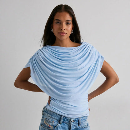 Mariene Scarf Draped Tee