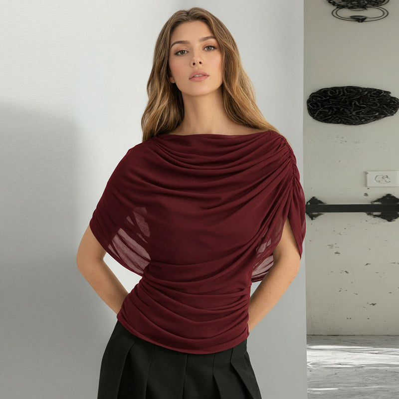 Mariene Scarf Draped Tee