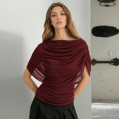 Mariene Scarf Draped Tee