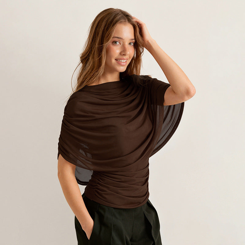 Mariene Scarf Draped Tee