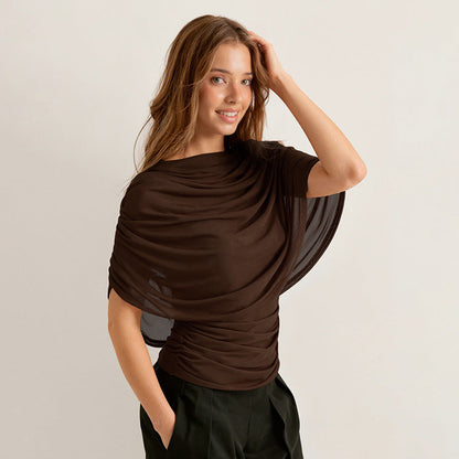 Mariene Scarf Draped Tee