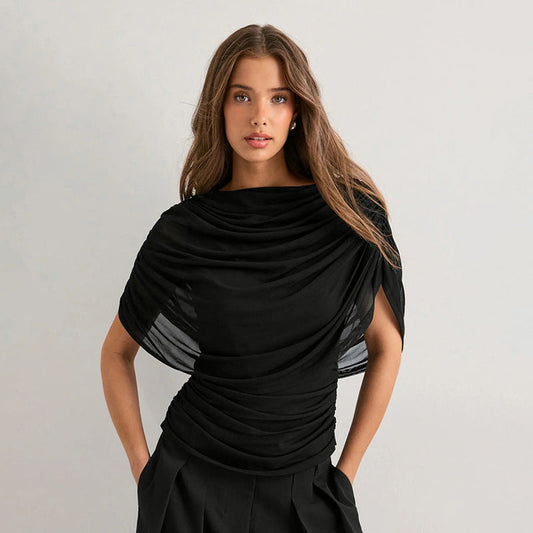 Mariene Scarf Draped Tee