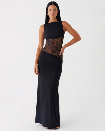Palermo | Lace Waist Open Back Maxi Dress