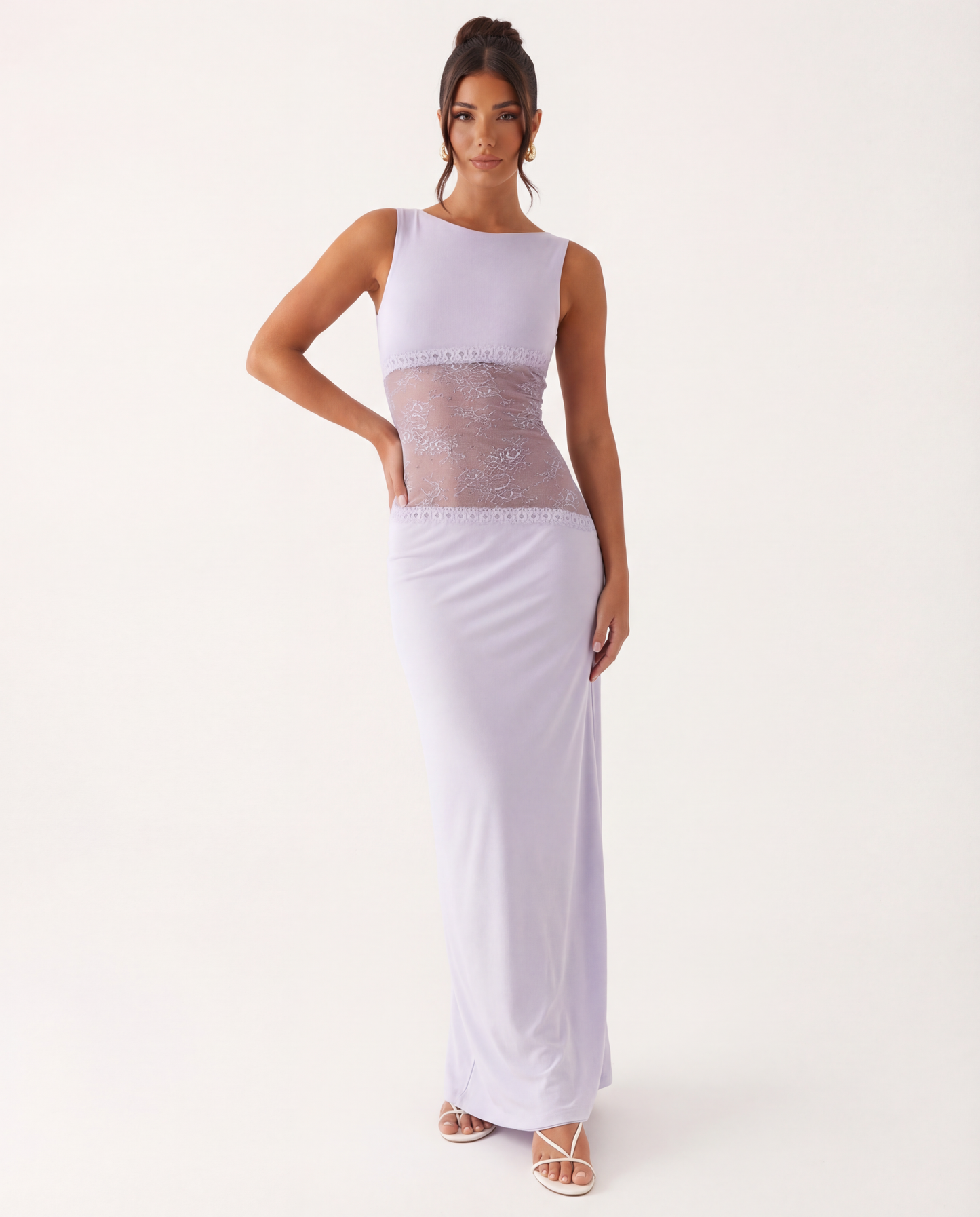 Palermo | Lace Waist Open Back Maxi Dress