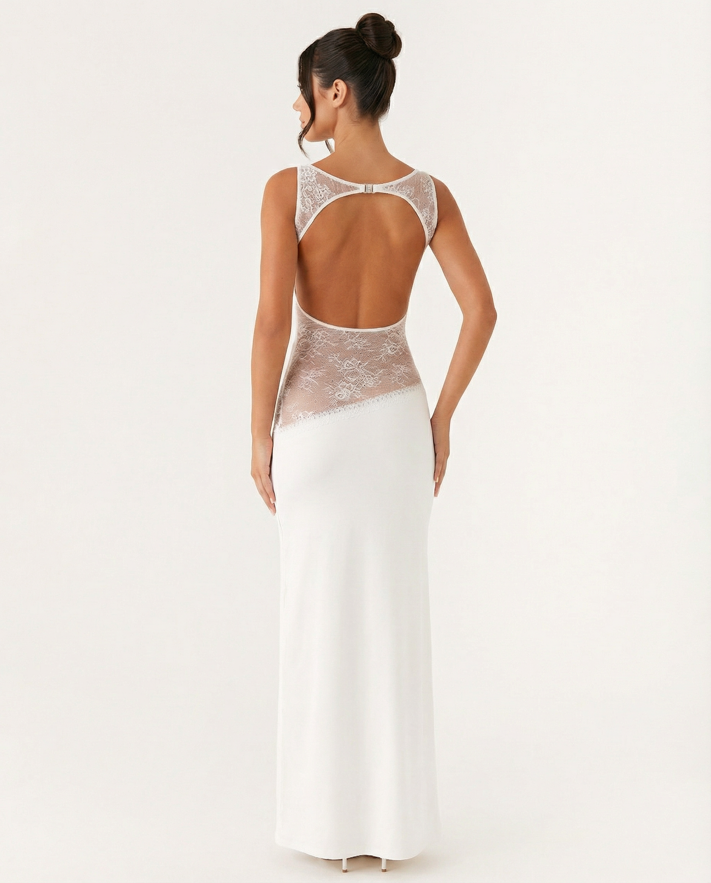 Palermo | Lace Waist Open Back Maxi Dress