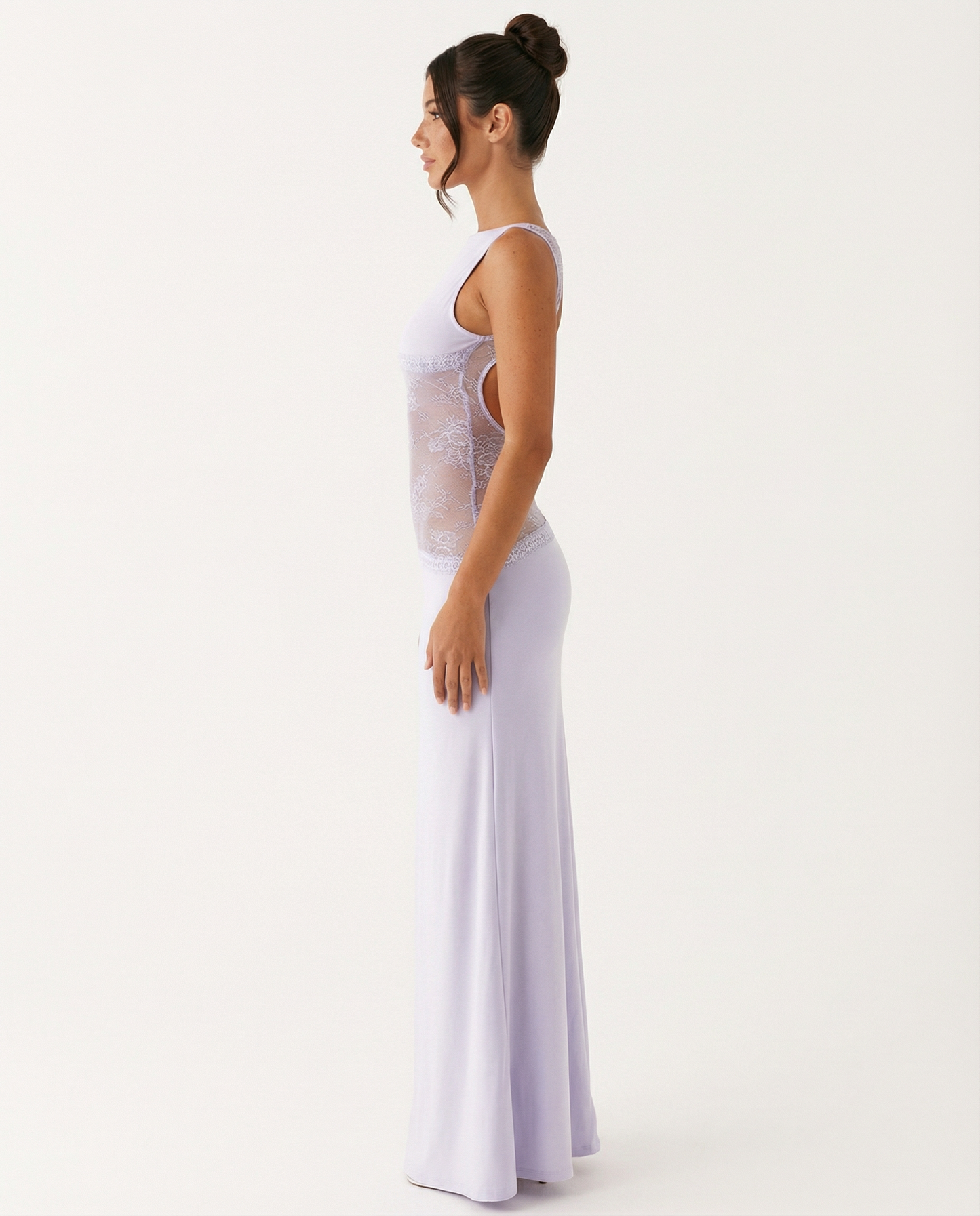 Palermo | Lace Waist Open Back Maxi Dress