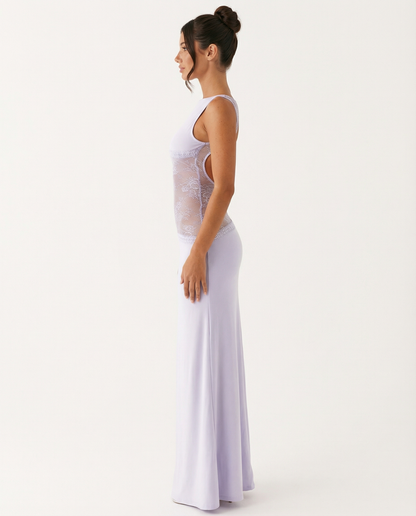Palermo | Lace Waist Open Back Maxi Dress