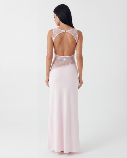 Palermo | Lace Waist Open Back Maxi Dress