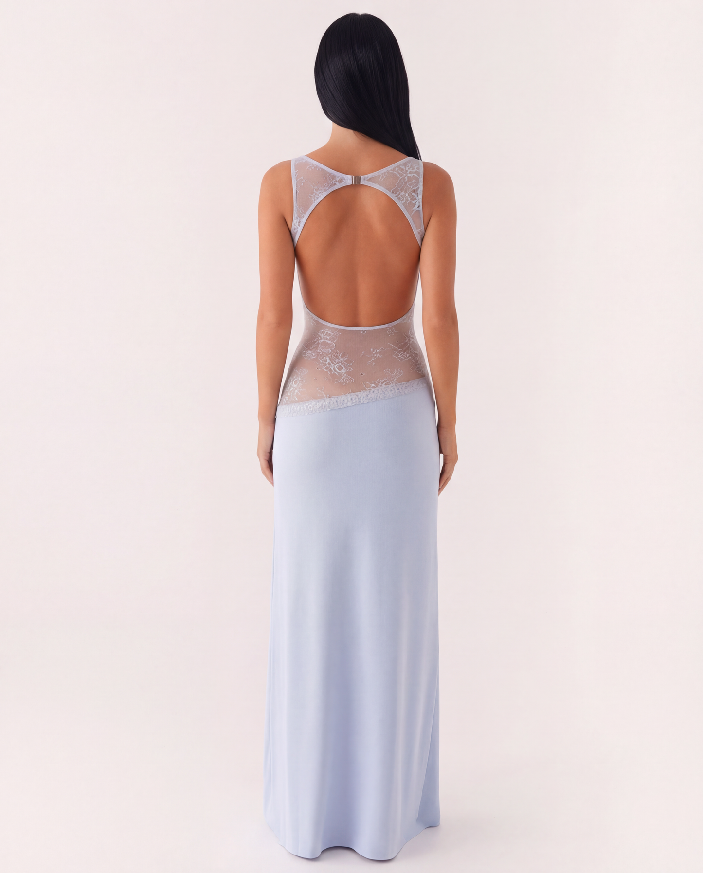 Palermo | Lace Waist Open Back Maxi Dress