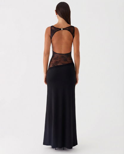 Palermo | Lace Waist Open Back Maxi Dress