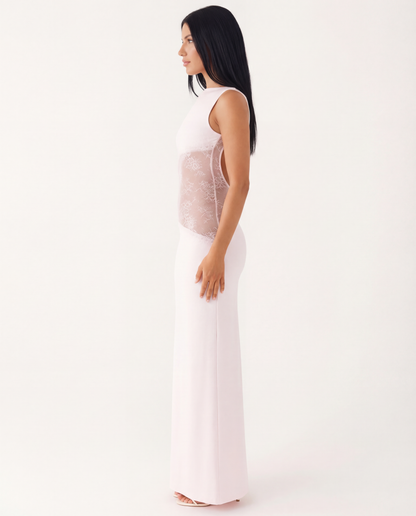 Palermo | Lace Waist Open Back Maxi Dress