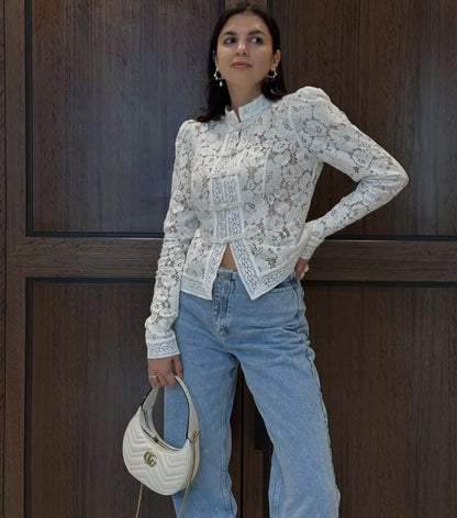 Fountaine Lace Blouse White