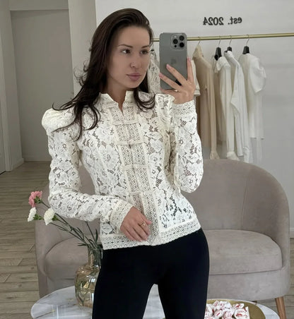 Fountaine Lace Blouse White