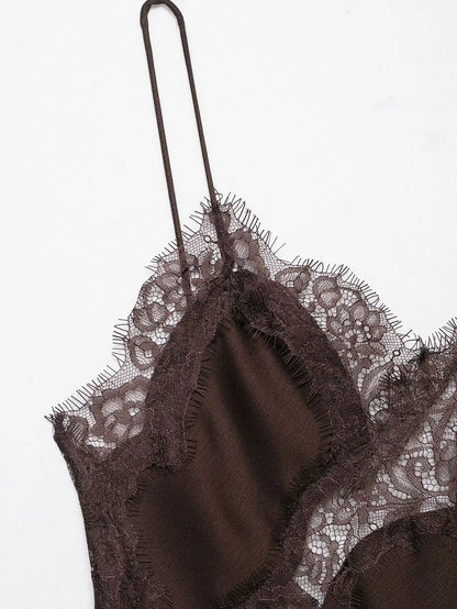 Amaia Lace Satin Dress