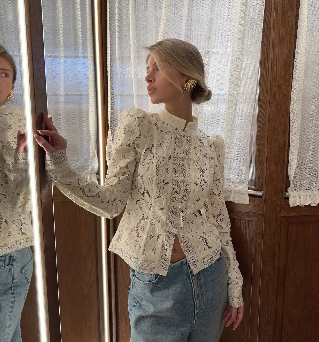 Fountaine Lace Blouse White