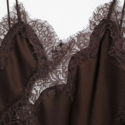 Amaia Lace Satin Dress