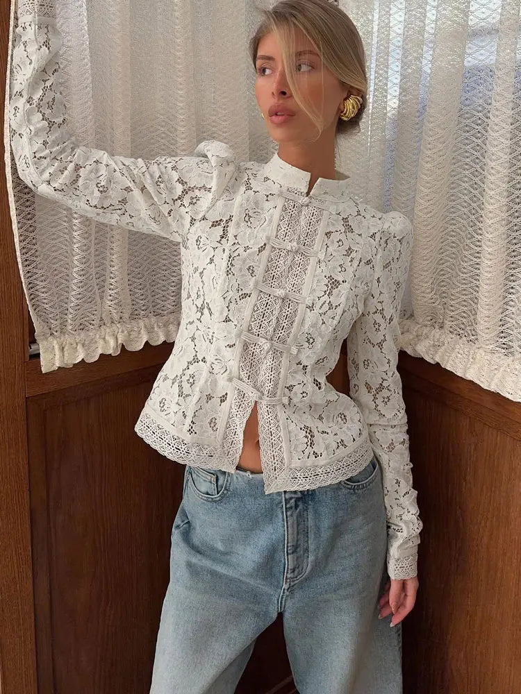 Fountaine Lace Blouse White