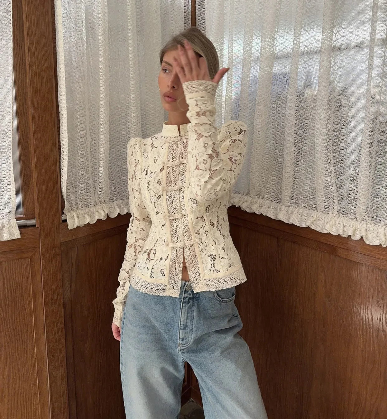 Fountaine Lace Blouse White