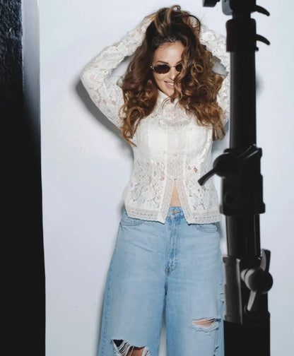 Fountaine Lace Blouse White