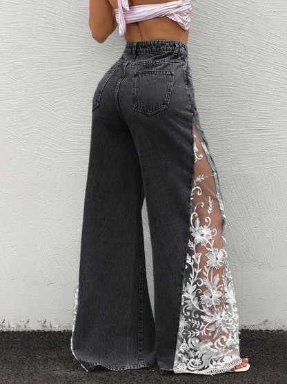 Emmy | Lace Denim Jeans