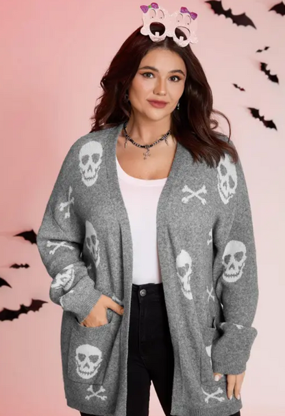 Knit Skull Cardigan