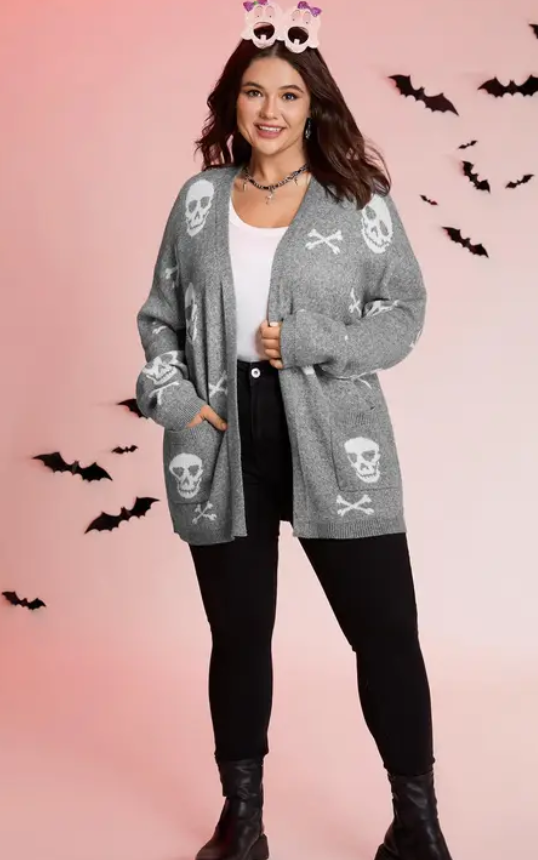 Knit Skull Cardigan