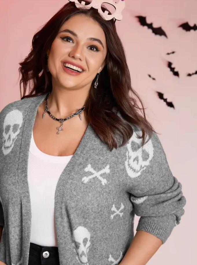 Knit Skull Cardigan