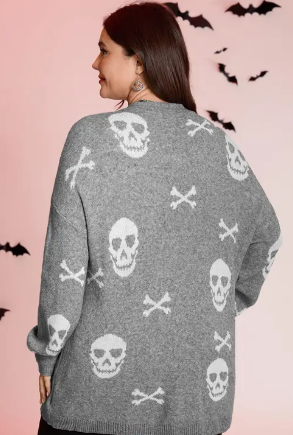Knit Skull Cardigan