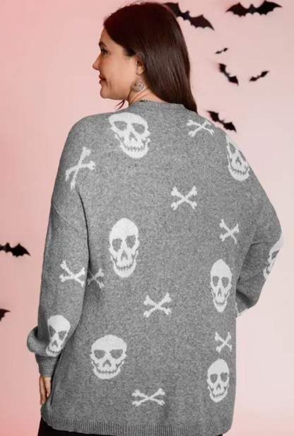 Knit Skull Cardigan