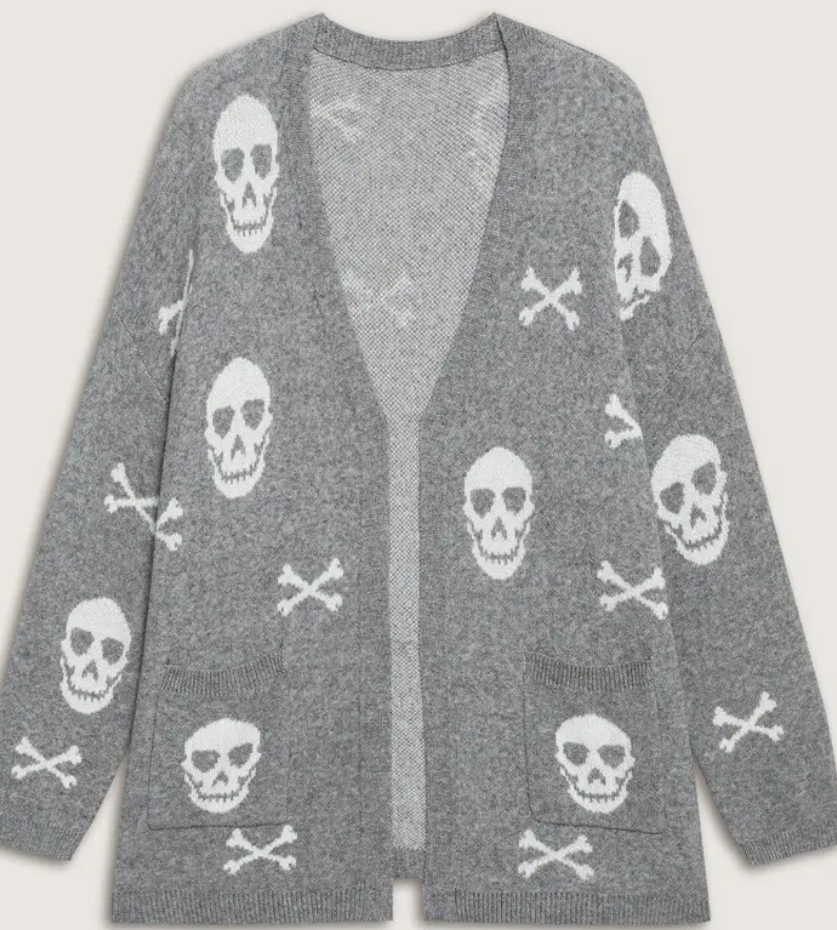 Knit Skull Cardigan