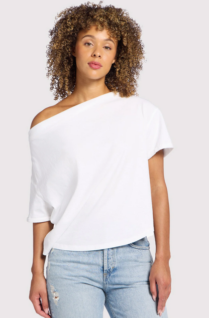 Vintage Cotton Off The Shoulder T-Shirt