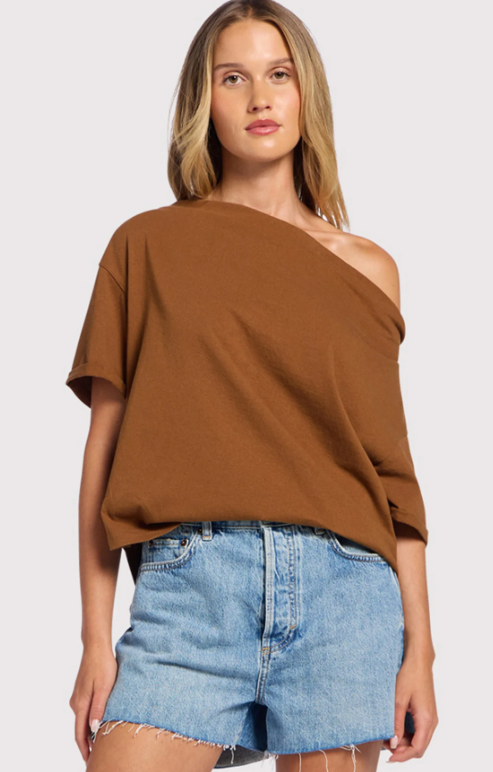 Vintage Cotton Off The Shoulder T-Shirt