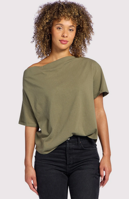Vintage Cotton Off The Shoulder T-Shirt