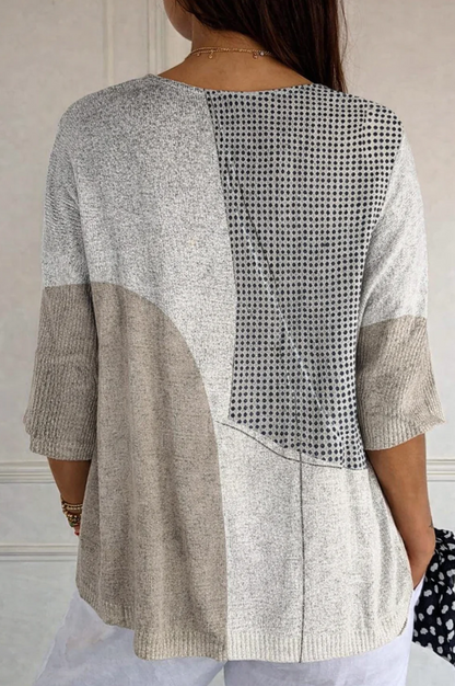 Lana | Abstract Dot and Line Pattern Shirt