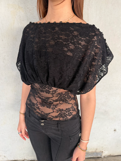 Molly | Button Lace Top