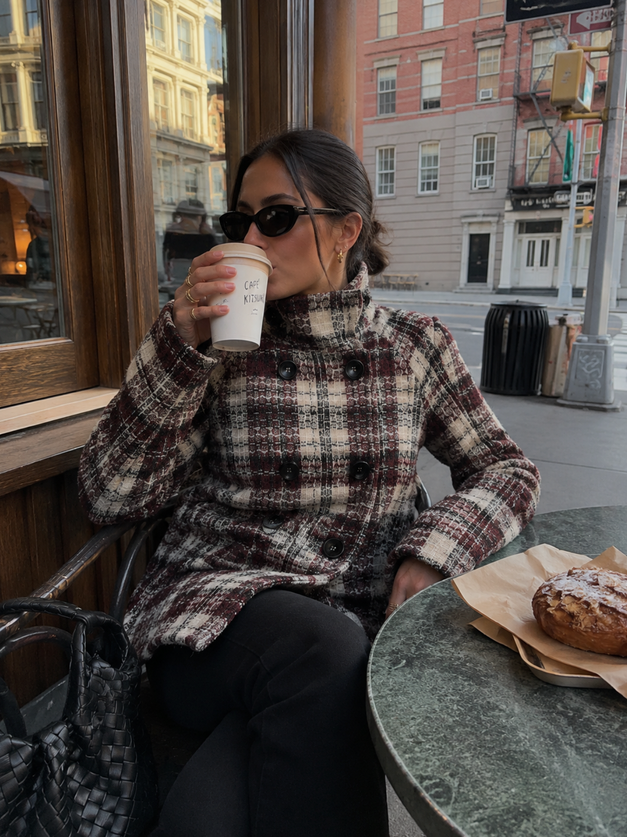 Lorissa Tartan Plaid Peacoat