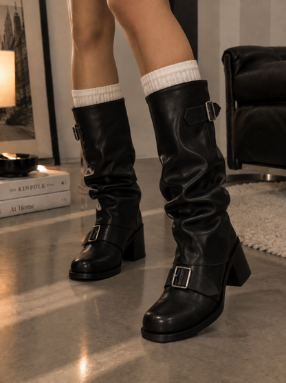 Milly | Slouch Buckle Boots