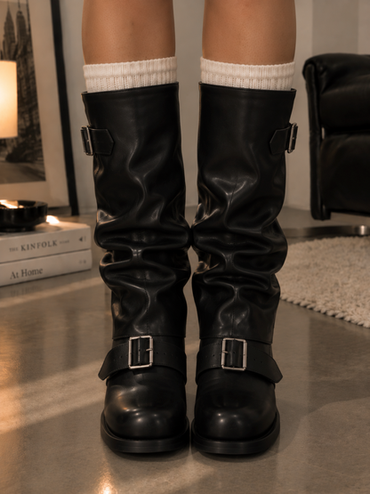 Milly | Slouch Buckle Boots