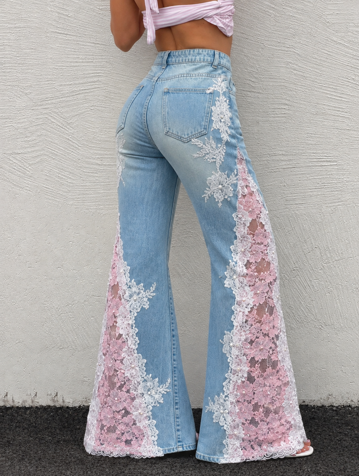 Emmy | Lace Denim Jeans