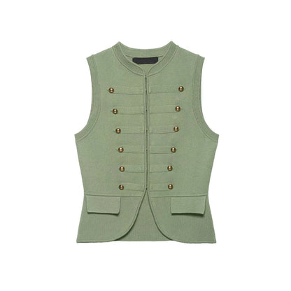 Irena Military Vest Blouse